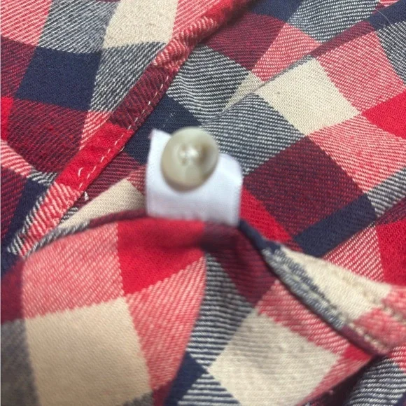 Field & Stream Red and Blue Plaid Buffalo Check Casual Barn Flannel Shirt Sz L - Picture 8 of 8